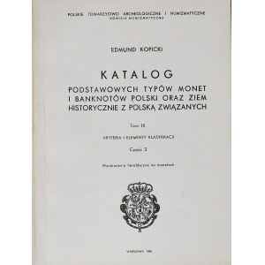 Kopicki, Katalog monet, tom IX, cz 2 108 str tablice, wyobrażenia heraldyczne