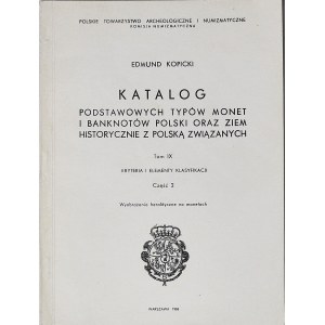 Kopicki, Katalog monet, tom IX, cz 2 205 str teksty, wyobrażenia heraldyczne