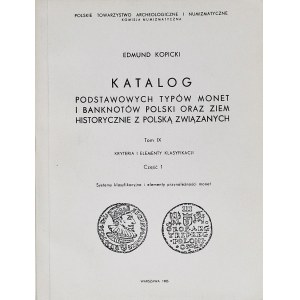 Kopicki, Katalog monet, tom IX, cz 1, systemy klasyfikacji i przynależności