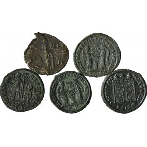 5 szt. - zestaw monet antycznych brązie