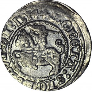 Zygmunt Stary, półgrosz 1514 Wilno, 4 kropki przed krzyżykiem, menniczy