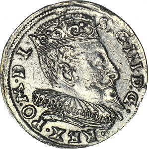 Zygmunt III Waza, Trojak 1595, Wilno, piękny