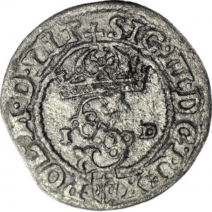 Zygmunt III Waza, Szeląg 1588, Olkusz, półruszt, pierwszy szeląg Zygmunta
