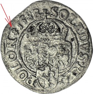 Zygmunt III Waza, Szeląg 1588, Olkusz, półruszt, pierwszy szeląg Zygmunta