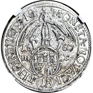RRR-, Jan II Kazimierz, Ort 1667, Toruń, Dutkowski R8