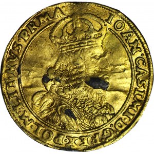 Jan Kazimierz, Dwudukat 1655 T-T, Poznań, stara złocona kopia