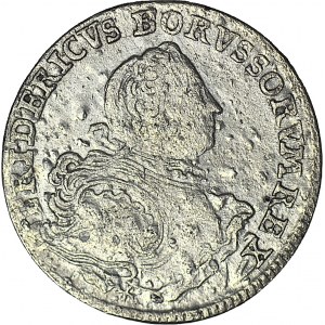 Śląsk, Fryderyk II, 18 krajcarów 1753 B, Wrocław