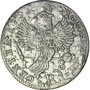 Śląsk, Fryderyk II, 18 krajcarów 1753 B, Wrocław