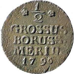 Zabór, Prusy Południowe, 1/2 grosza 1796 B, Wrocław