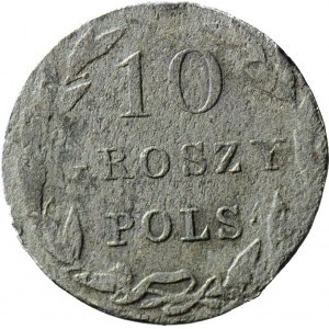 R-, Królestwo Polskie, 10 groszy 1831, rzadkie, Berezowski 4zł
