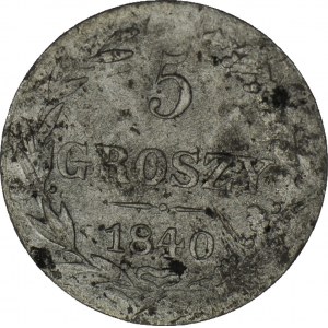 Królestwo Polskie, 5 groszy 1840