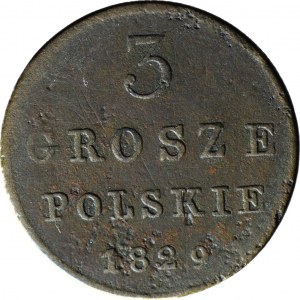 Królestwo Polskie, 3 grosze polskie 1829 FH
