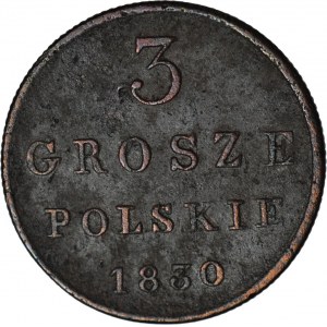 Królestwo Polskie, 3 grosze polskie 1830, FH
