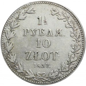 Zabór Rosyjski, 10 złotych = 1 1/2 rubla 1837, Warszawa