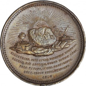 Polska pod zaborami, Medal 1859, Joachim Lelewel, brąz 50mm