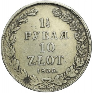 Zabór Rosyjski, 10 złotych = 1 1/2 rubla 1835, Petersburg