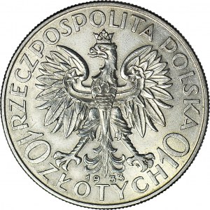 10 złotych 1933 głowa, Warszawa, piękne