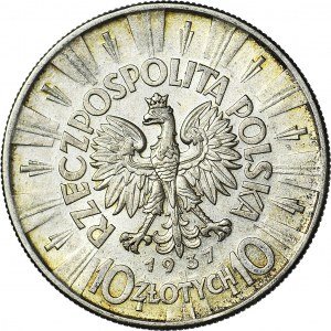 10 złotych 1937, Piłsudski, piękny