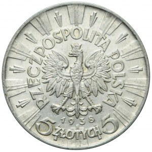 5 złotych 1938, Piłsudski,