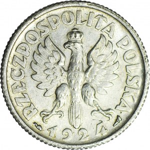1 złoty 1924, Żniwiarka, róg i pochodnia (Paryż), ładna