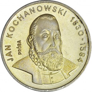 100 złotych 1980, Warszawa, Jan Kochanowski, PRÓBA, srebro