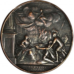 Rosja, Katarzyna II, Medal wybity z okazji objęcia władzy w 1762 r., brąz 65 mm
