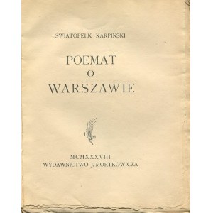 KARPIŃSKI Światopełk – Poemat o Warszawie.