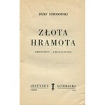 ŁOBODOWSKI Józef – Złota hramota.