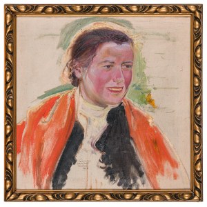 Hofmann Vlastimil (1881-1970), Portret kobiety w góralskiej chucie, 1908