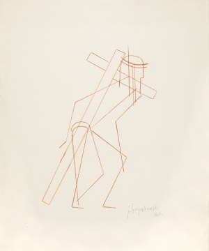 Hrynkowski Jan (1891-1971), Chrystus Dwigający Krzyż, 1960