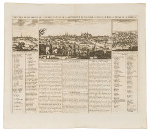 Chatelain Henri Abraham(1684-1743), [KRAKÓW, WARSZAWA, WILNO] Carte Des Trois Ordres Qui Composent LEtat De La Re­publique De Pologne : Sçavoir Le Roi, Le Senat Et La Noblesse, 1715