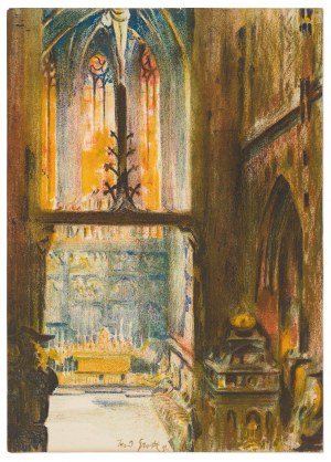 Grott Teodor (18841972), Wnętrze Kocioła Mariackiego, 1911