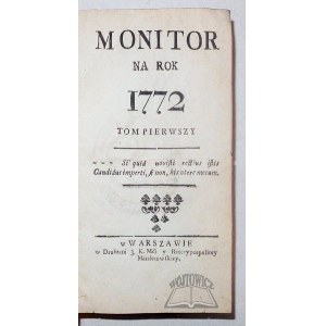 MONITOR na rok 1772.