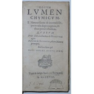 (SĘDZIWÓJ Michał Jakób), Novum lumen chymicum.