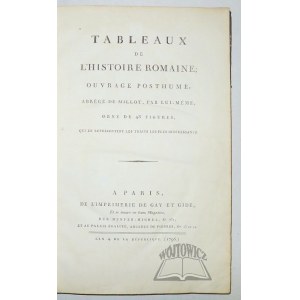 MILLOT Claude François-Xavier, Tableaux de l'Histoire Romaine;