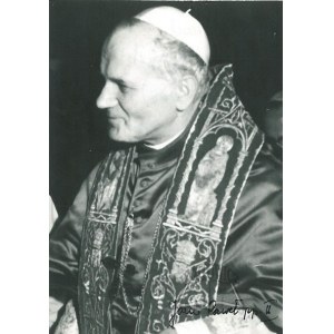 JAN Paweł II. Fotografia z autografem.