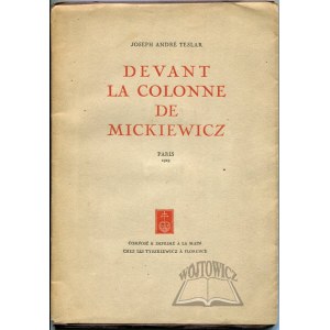 (TYSZKIEWICZ). TESLAR Joseph Andr&#232;., Devant la colonne de Mickiewicz.