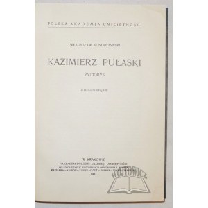 KONOPCZYŃSKI Władysław, Kazimierz Pułaski.