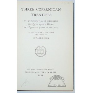 (KOPERNIK Mikołaj). Three Copernican Treatises.