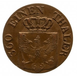 Niemcy, Prusy, Fryderyk Wilhelm III, 1797 - 1840, 1 pfenning 1833, Berlin.