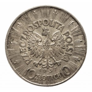 Polska, II Rzeczpospolita 1918-1939, 10 złotych Piłsudski 1937, Warszawa.