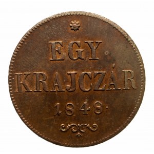 Węgry, Wiosna Ludów, Egy (1) krajczar 1848