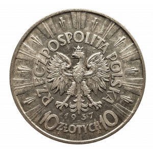 Polska, II Rzeczpospolita 1918-1939, 10 złotych Piłsudski 1937, Warszawa.