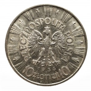 Polska, II Rzeczpospolita 1918-1939, 10 złotych Piłsudski 1936, Warszawa.