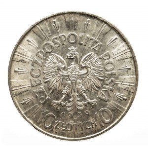 Polska, II Rzeczpospolita 1918-1939, 10 złotych Piłsudski 1939, Warszawa.