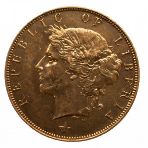Liberia, 1 cent 1886 H, Heaton