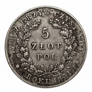 Polska, Powstanie Listopadowe 1830-1831, 5 złotych 1831 KG, Warszawa.