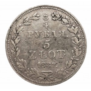 Polska, Zabór rosyjski, Mikołaj I 1825-1855, 5 złotych - 3/4 rubla 1837 MW, Warszawa (2)