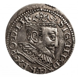 Polska, Zygmunt III Waza 1587-1632, trojak 1595, Ryga.
