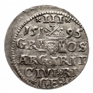 Polska, Zygmunt III Waza 1587-1632, trojak 1595, Ryga.